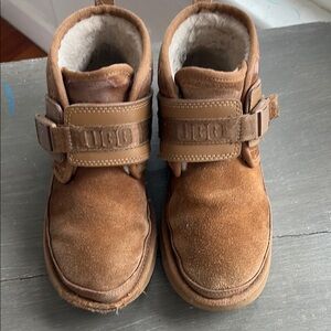 Brown Suede Buckle Boots